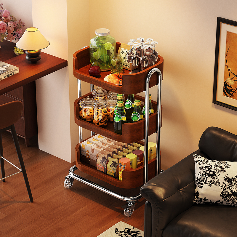 环图中古可移动零食收纳架子