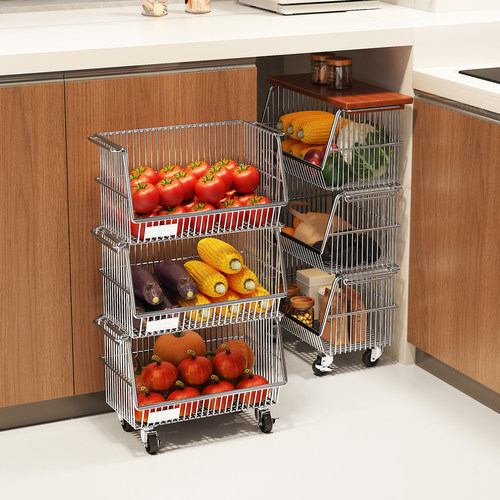 环图厨房不锈钢置物架子橱柜内