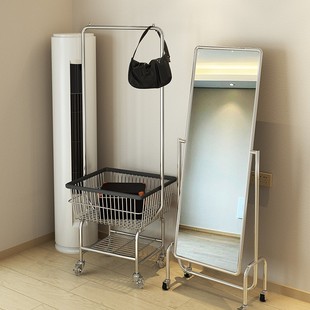 陈列挂衣架带轮子购物推车置物架 专用女装 移动服装 店展示架落地式