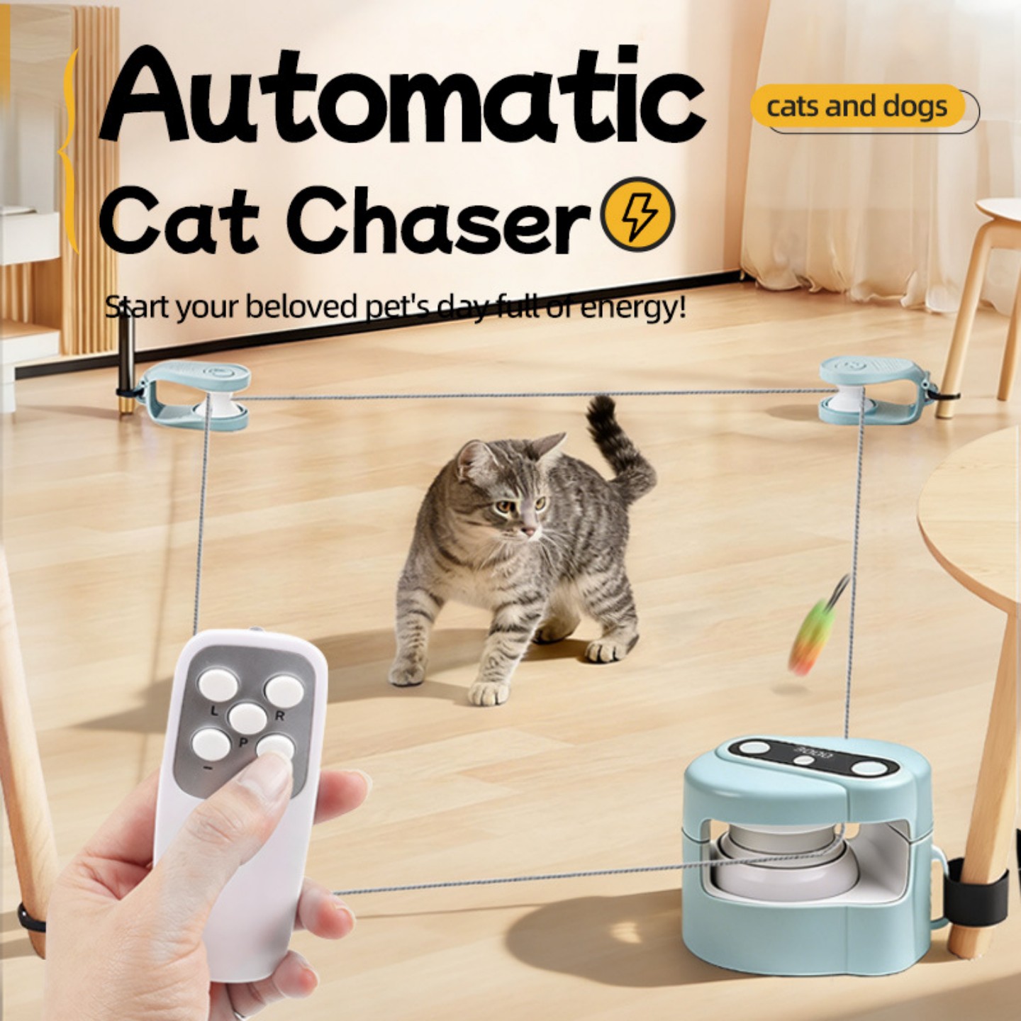 半生萌宠智能逗猫玩具模拟小鸟叫