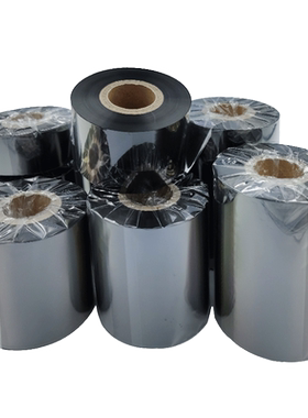 通用树脂基Z301通用树脂基碳带卷110X300m 40mm 50 60 70 80 90 100标签哑银亮白PET纸条码打印机合成色带