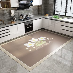 厨房专用皮革耐脏地垫整铺可擦免洗脚垫防水防油防滑免清洗地毯