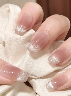 ES859【照灯变硬】猫眼UV半烤凝胶美甲贴半固化光疗防水指甲贴纸