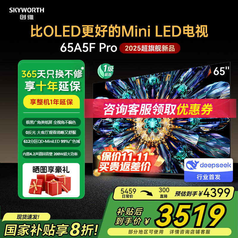 优惠20%创维65A5FProMiniLED