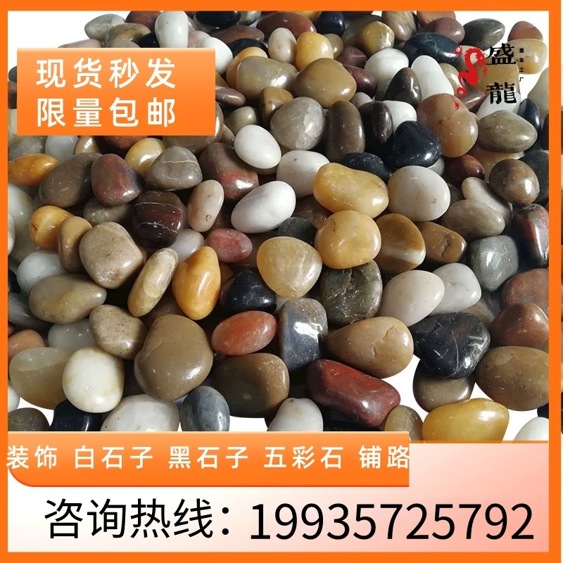 甘肃鹅卵石石头鹅软暖石雨花石庭院铺路铺地造景装饰园林天然五彩