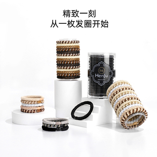 美国莱丽克森发圈高弹力耐用不勒头发绳高质量运动皮筋扎马尾发饰