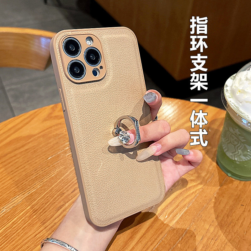 适用苹果18promax手机壳16新款iPhone17pro自带指环15保护套14plus防摔13全包12男18女11皮套高级感X外壳xr潮