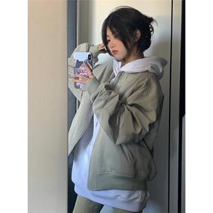 飞行员棒球服小众情侣夹克2025新款美式街头覆古外套女秋冬加棉