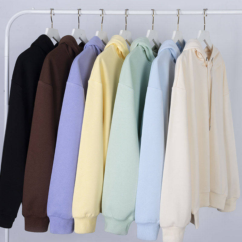 奶黄色连帽卫衣女2026新款春季薄款春装小众设计感套头上衣中学生