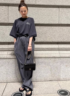 现货】Lem风格25SS新款秋夏干丝直筒蚕丝混纺长裤 男女宽松同款