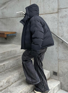 entire studios廓形连帽冲绒500克90白鸭绒高围保暖羽绒男女宽松