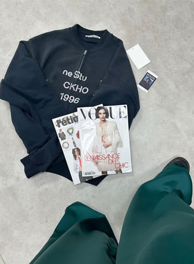 区别市场通货】1996做旧水洗印花拉链卫衣棒球服外套男女款AS风格