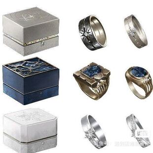 恋与深空祁煜沈星回黎深同款婚戒浪漫轻奢开口可调节指环情侣戒指