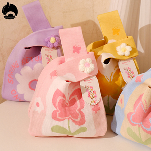 伴手礼袋子实用针织包包礼物袋公司礼品袋手腕包手提袋礼盒空盒小