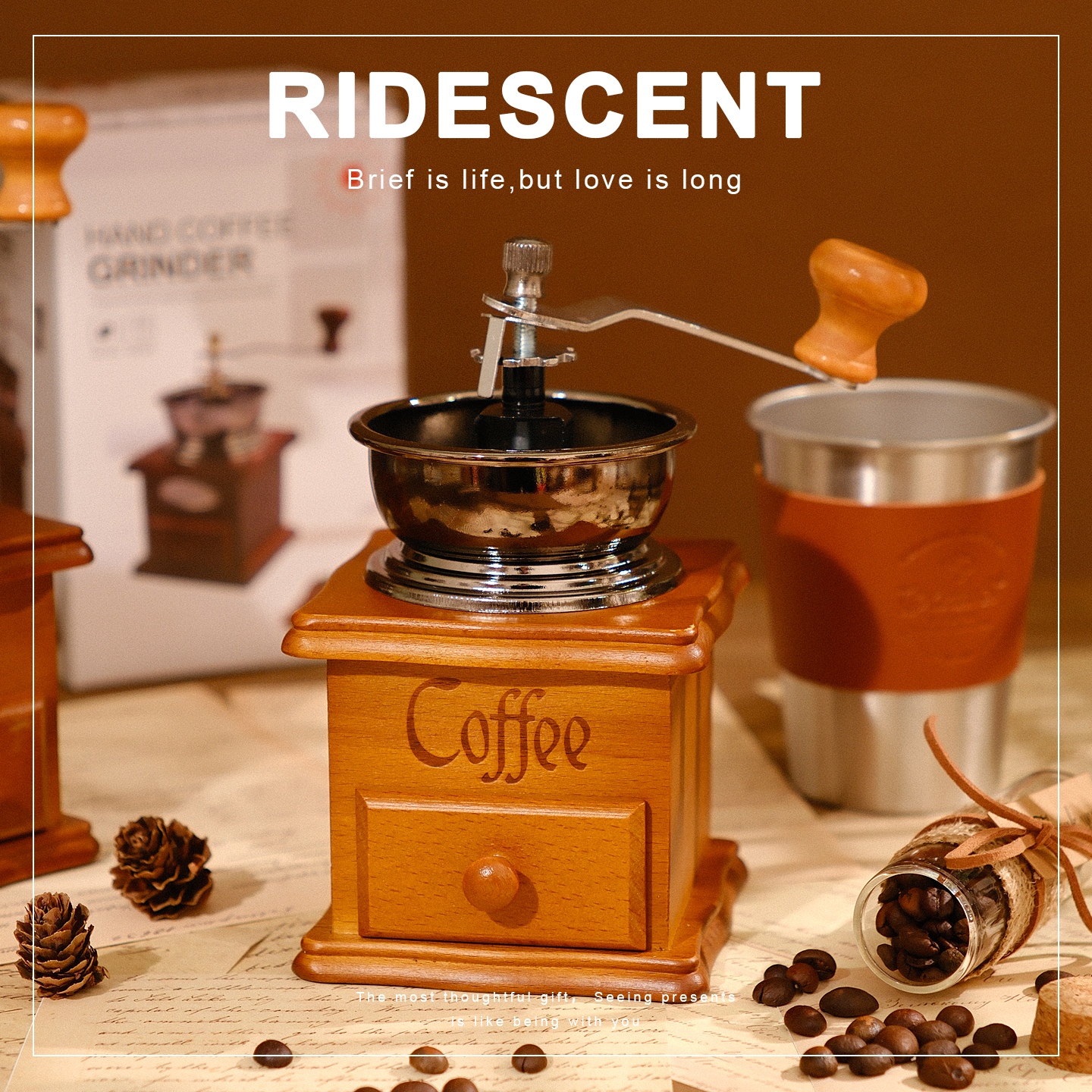 手摇咖啡机伴手礼送男士兄弟团伴郎高档实用小众结婚小礼品礼物
