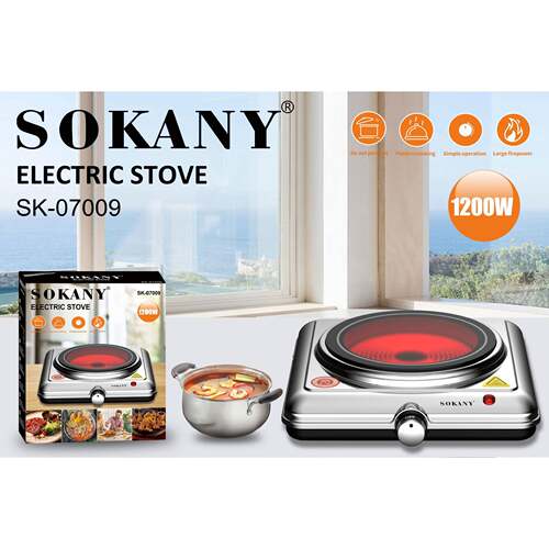跨境SOKANY07009电热炉可调温旋钮家用电炉烹饪炉ELECTRIC STOVE