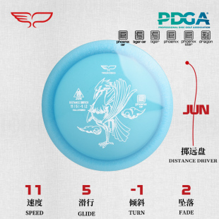 Yikun翼鲲飞盘DiscGolf掷远盘凤系轻量鵕鸟Jun专业飞盘高尔夫比赛