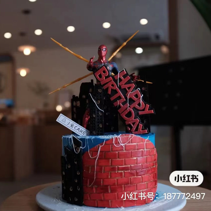 复仇联盟蜘蛛侠玩具手办蛋糕装饰摆件儿童男生生日烘焙装饰插件