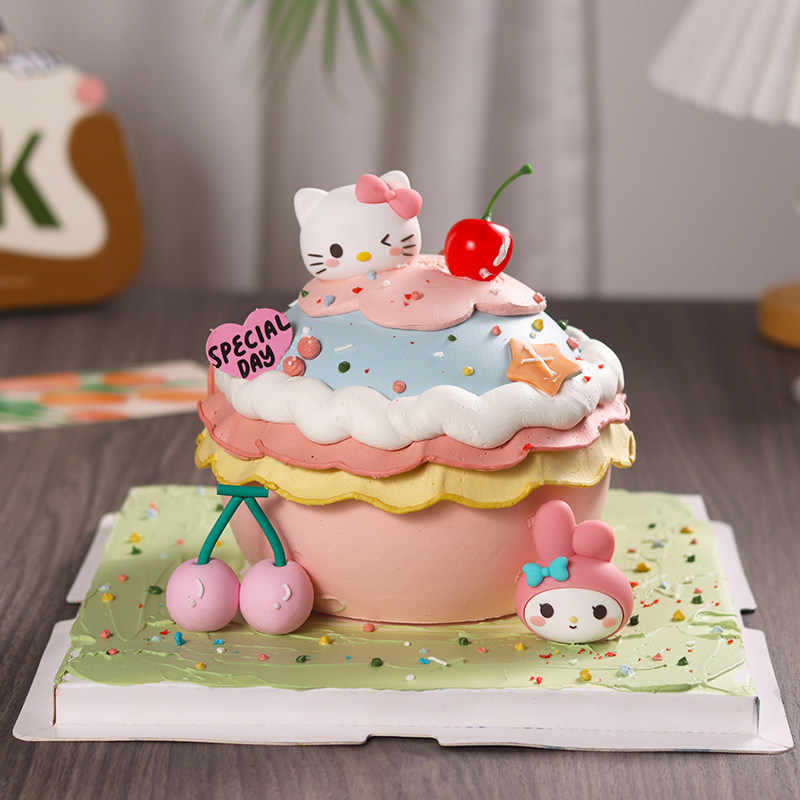 可爱KT猫美乐蒂蛋糕装饰摆件女生公主樱桃甜品烘焙插件装扮插牌,节庆用品/礼品,节日装扮用品,淘宝优惠券,粉丝福利购,淘宝优惠卷