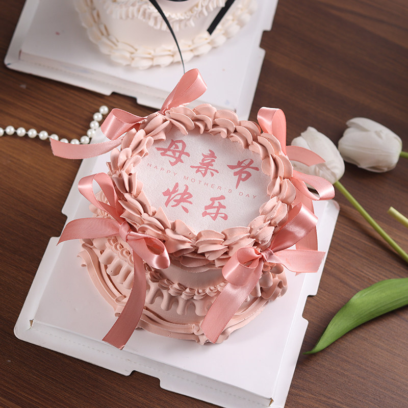母亲节可燃烧糯米纸甜品烘焙插件妈妈节日快乐惊喜生日蛋糕装饰