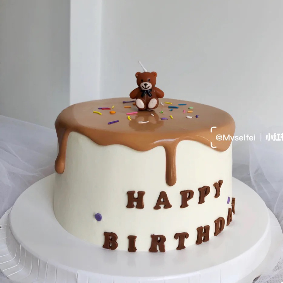 复古翻糖烘焙卡通摆件生日蜡烛