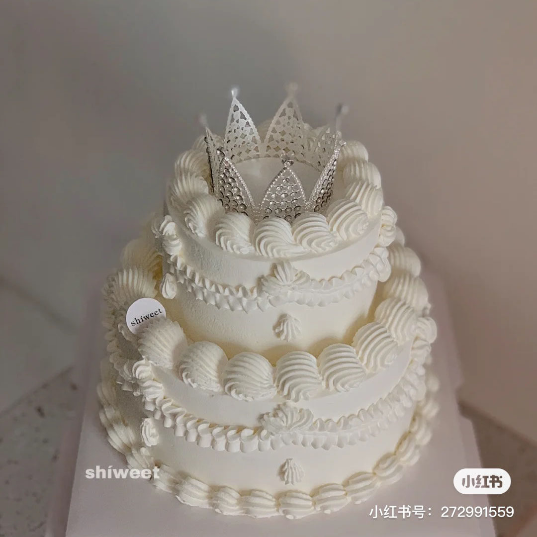 复古裱花奶油全水钻水晶皇冠女神仙女蛋糕装饰摆件女生生日装扮