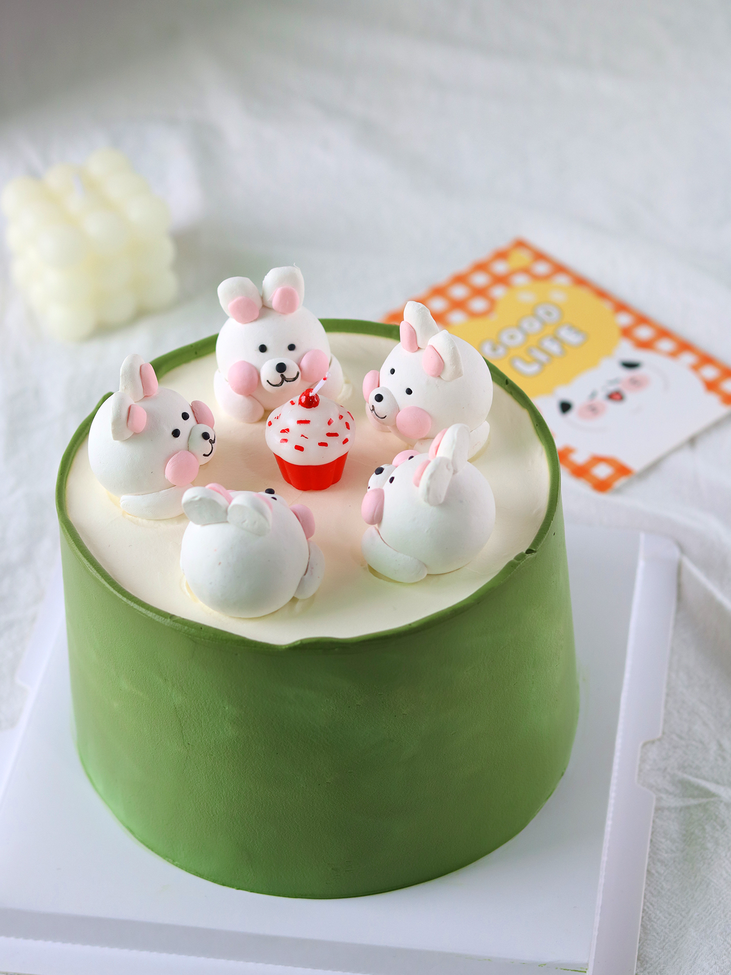 可爱小动物蛋糕装饰摆件软陶小猪小老虎小朋友儿童烘焙甜品插件