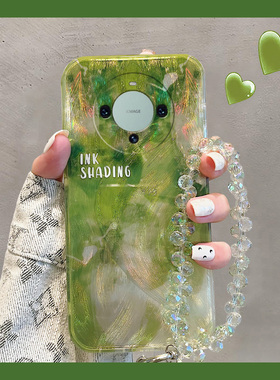 羽纱渐变晕染适用华为mate60pro手机壳mata50e高级感rs保时捷设计mete40e+十meta30绿色20x新款10硅胶9软壳女