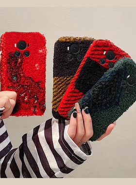 ins风红色格子适用华为荣耀magic7手机壳play8tpro撞色play7t拼色6t秋冬季5t软mgaic6pro至臻版majic5/honor