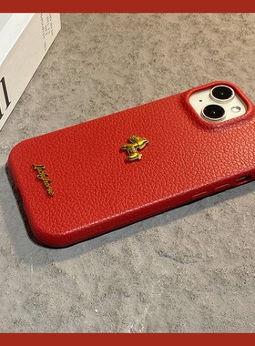 2026红色英文小马适用vivoy53s手机壳y52s挂绳y31s马年y37新年y35m+皮纹y36i仿皮y33e十y30软y20/y7s/z5/vivo