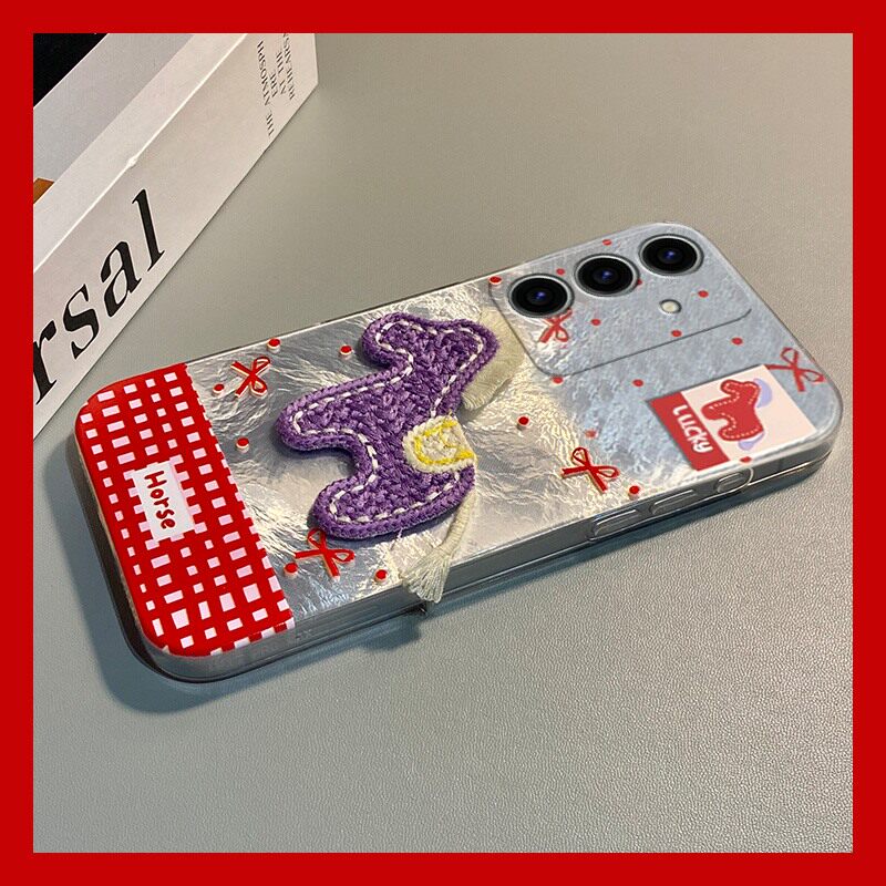 手机壳硅胶冰川纹新年红色2026马