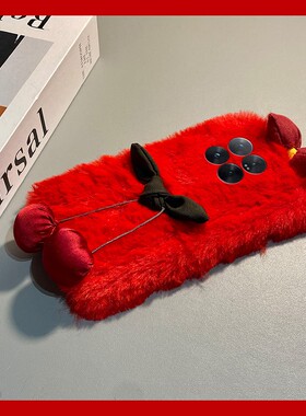 ins风樱桃吊坠适用小米17手机壳15spro立体14ultra蝴蝶结13秋冬12spo/12x毛绒11青春版10/mix4/8se/civi5/4/3