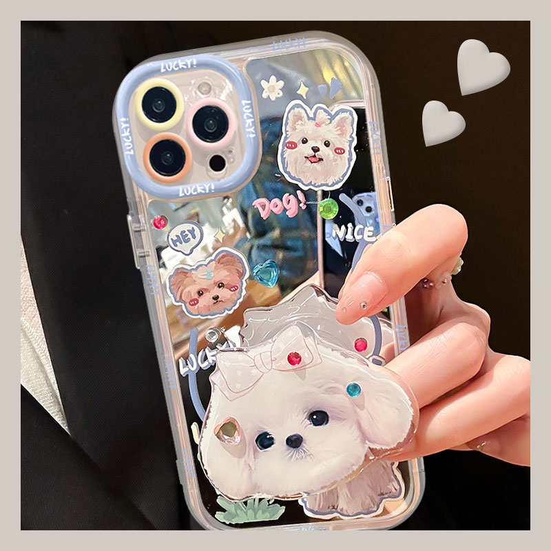 赵思露同款适用华为nova12活力版手机壳novo11ultra立体狗狗nava10pro支架hinova9镜子8por镜面7i硅胶6se5女4