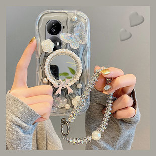 立体滴胶蝴蝶适用opporeno11手机壳reno10pro珍珠9少女8por韩系7镜子6硅胶5k软壳4se+十3元气版5g镜面oppo女