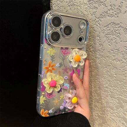 ins风小清新彩色花朵适用vivoiqooz11turbo手机壳z10x立体z9羽纱z8挂链z7简约z5新款u3十z3爱酷z1/iq00硅胶软