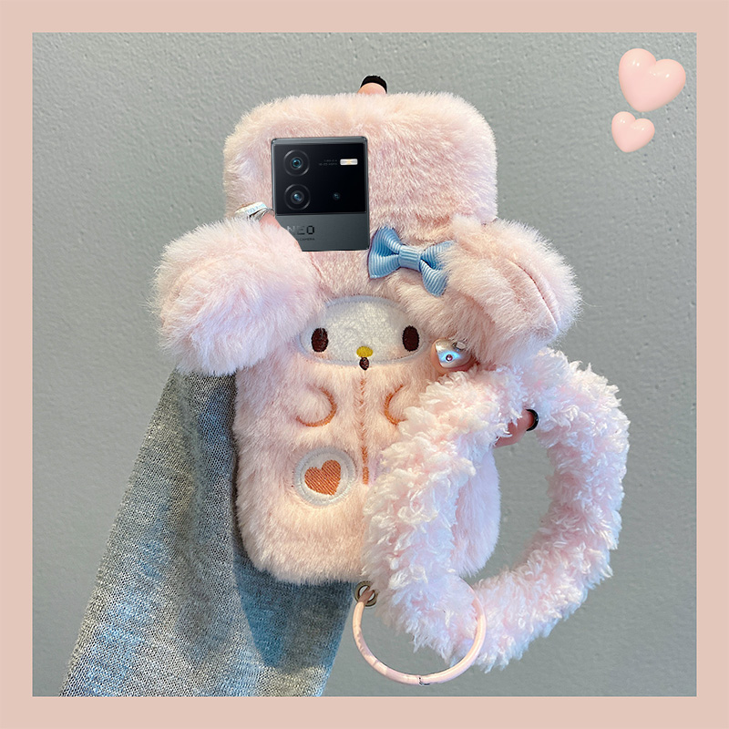 立体毛绒绒vivo手机壳卡通