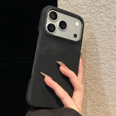 手机壳仿皮皮纹复古黑色羊巴皮简