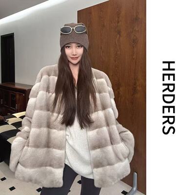 HERDERS 王妃贵妃  短款V领卡布奇诺 257382