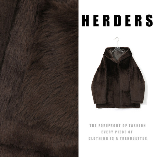 HERDERS 中长款连帽皮毛一体外套 52118