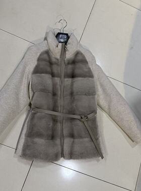 HERDERS 长款皮毛一体配水貂羽绒服外套 259000