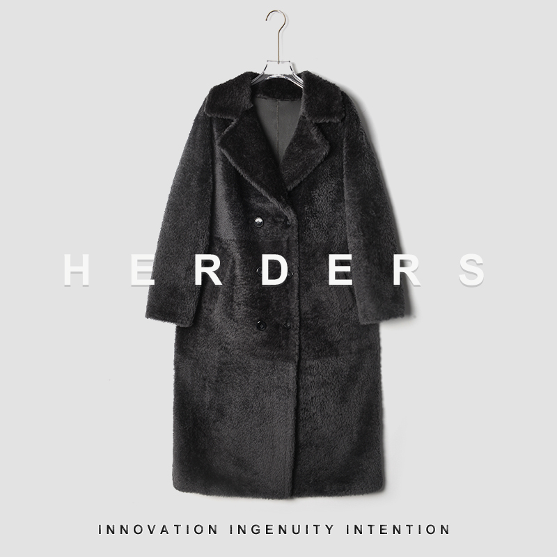HERDERS  轻奢羊皮羊毛长款潮流皮草外套 248996