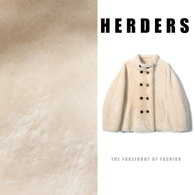 HERDERS “小软羊系列”（两面穿）短款翻领皮毛一体女外套 52367