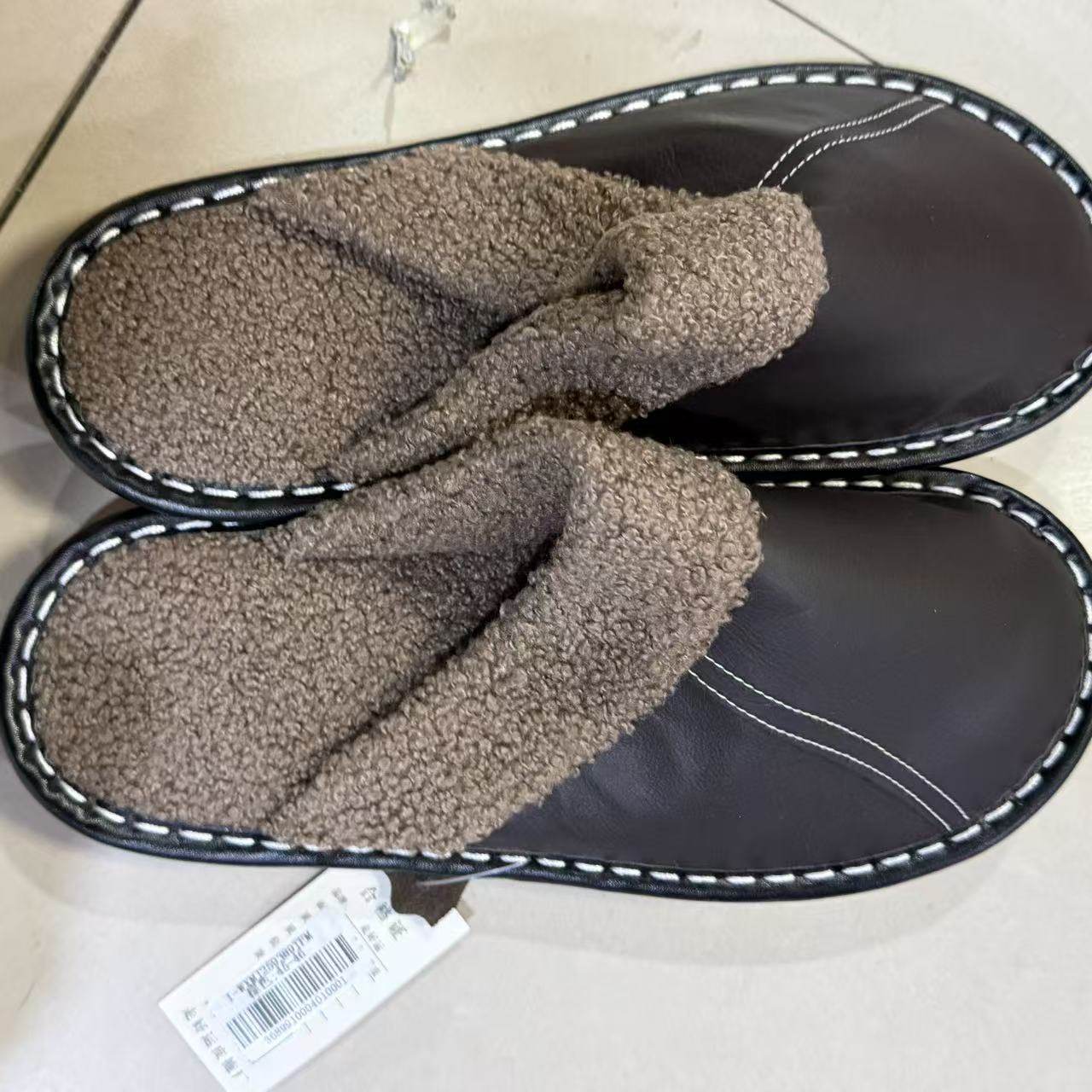 HERDERS 男士冬季牛皮拖鞋 259389,女鞋,其他拖鞋,淘宝优惠券,粉丝福利购,淘宝优惠卷