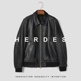 皮衣外套 翻领拉链款 245820 短款 HERDERS