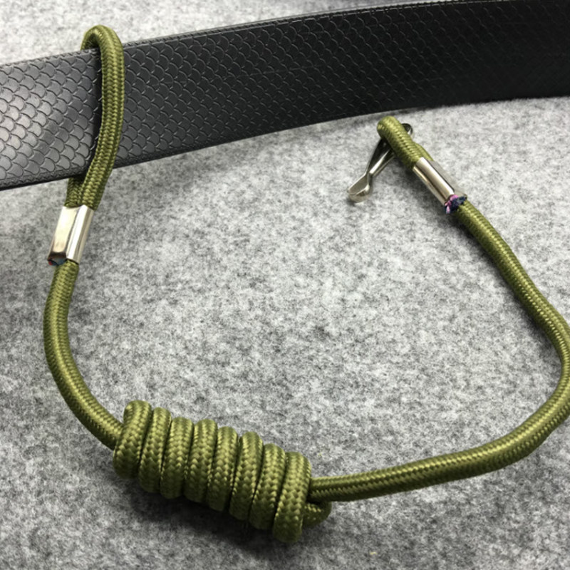 老式枪绳挂钥匙绳子防丢腰挂男老人防丢钥匙链枪纲绳复古怀旧90cm