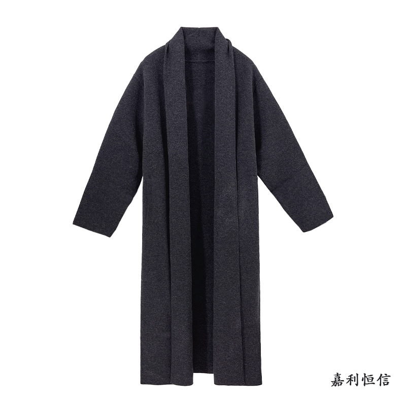 【匠心工艺】嘉利恒信优雅大气舒适显身材女式纯山羊绒针织大衣