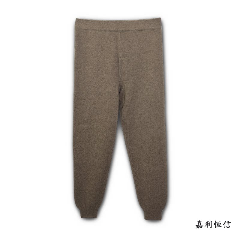 【匠心工艺】柔软舒适加厚男式纯山羊绒保暖裤