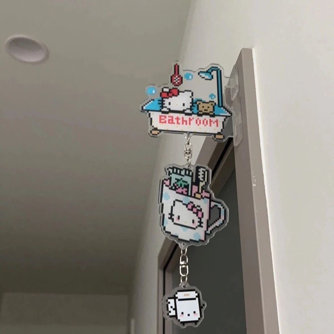 小红书同款可爱像素美乐蒂kitty猫亚克力家居创意小装饰礼物壁挂