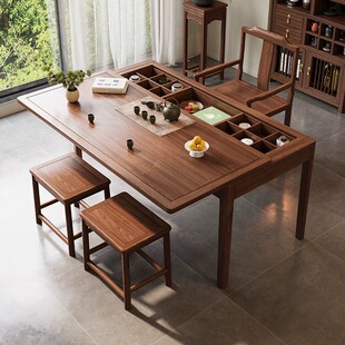实木阳台茶桌北美白蜡木简约家用客厅2026新款高端小型实木泡茶台