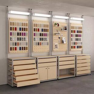 海洋板铝型材桦木海洋板服装饰品展示架中岛洞洞板陈列摆件柜多层